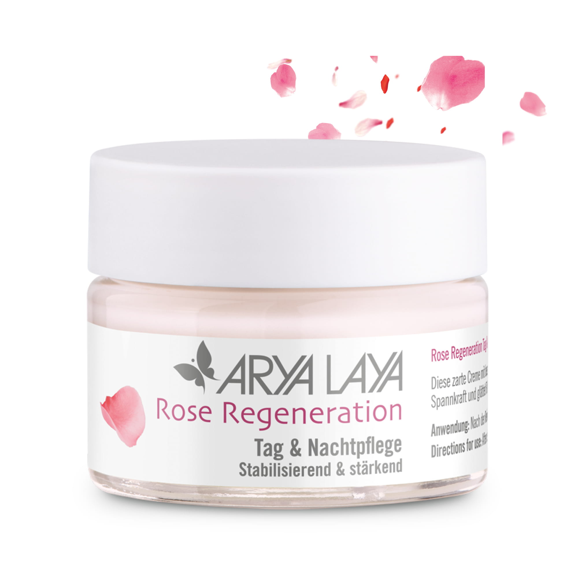 Hero: Glastiegel ARYA LAYA Rose Regeneration Tag & Nachtpflege 50 ml ARYA LAYA Rose Regeneration Tag & Nachtpflege 50 ml, Glastiegel