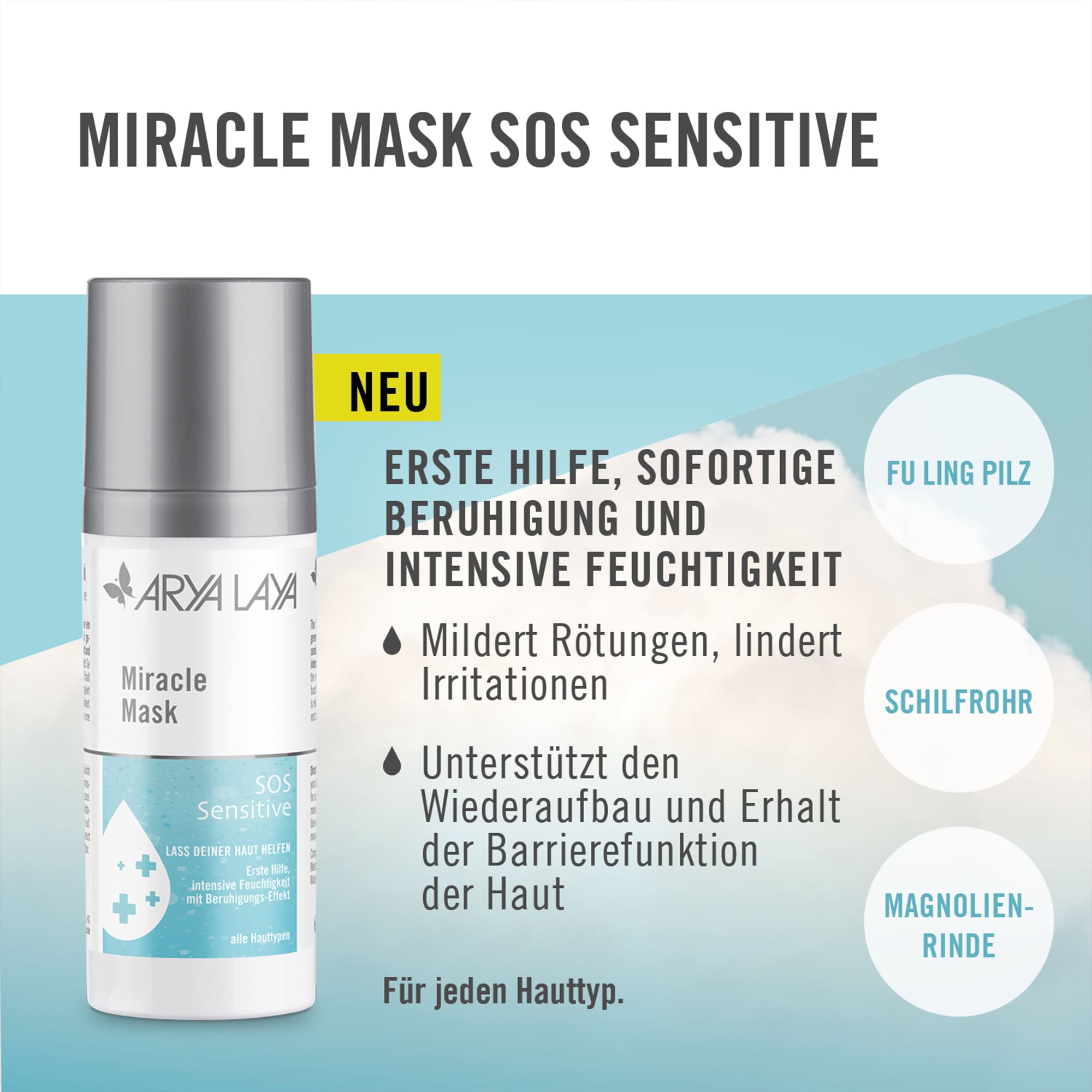 Wirkweise ARYA LAYA Miracle Mask SOS Sensitive