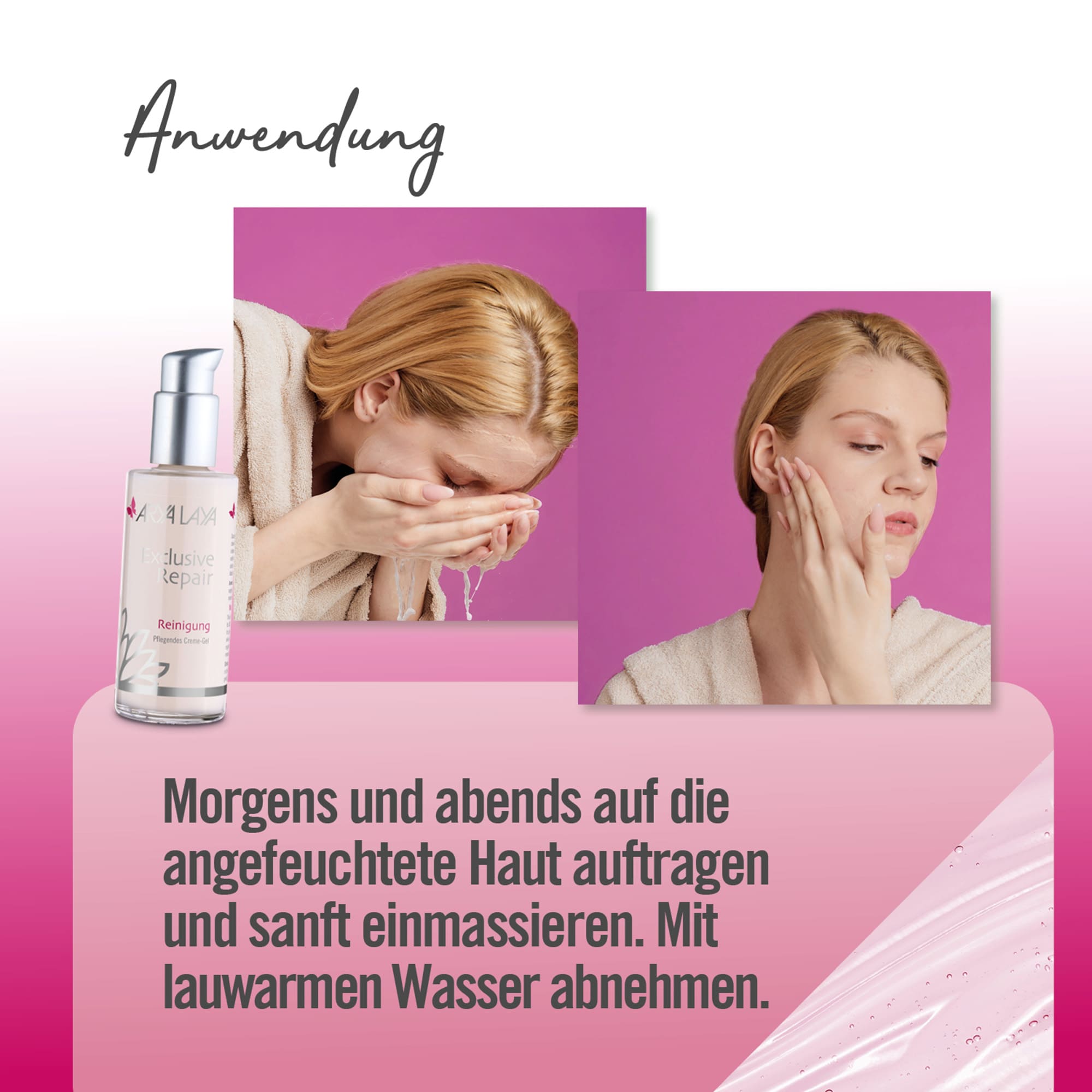 Chart Anwendung ARYA LAYA Exclusive Repair Reinigung Anwendung ARYA LAYA Exclusive Repair Reinigung