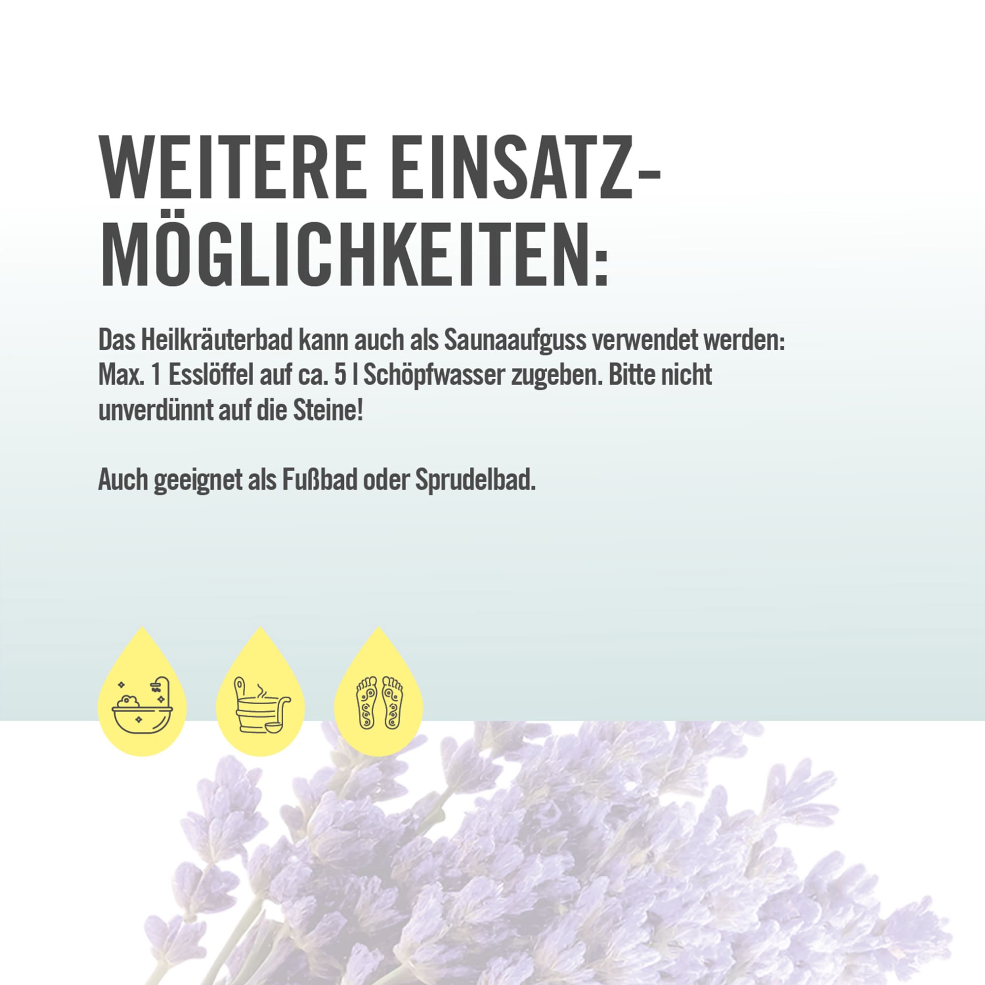 Einsatzmöglichkeiten ARYA LAYA Heilkräuterbad Lavendel - Anti-Stress