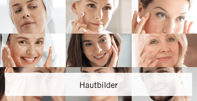 Collage verschiedener Hautbilder